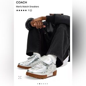 Coach Men Match Sneaker CCI45 New In silver US size 7& 9 new